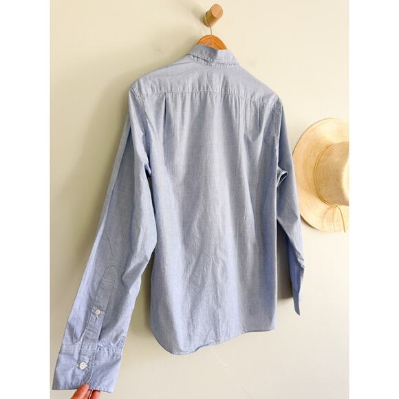 J Crew Factory | NWOT | Slim Untucked flex casual shirt in Waterfall Blue | Sz M - Picture 9 of 9